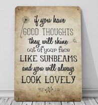 canvas, art, print, words, typography, frame, gift, metal, sign, plaque, wall art, roald dahl, quote, adventure, good thoughts, the twits, mr fox, dahl, reading, books, fantasy, children's book, lovely