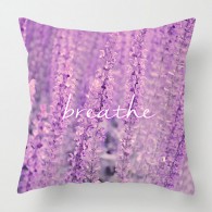 'Breathe' Lavender photo cushion
