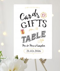 Cards & Gifts personalised Wedding sign