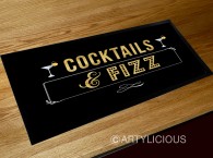 Cocktails & Fizz bar runner mat