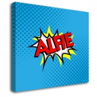 Personalised Comic childrens name canvas art