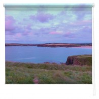 Cornwall blue sunset UK printed blind