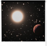 Exoplanet space galaxy printed blind