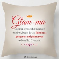 Glam-ma quote cushion