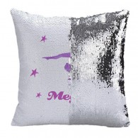 Personalised Gymnast Sequin magic reveal childrens cushion