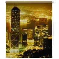 Hong Kong skyline printed blind