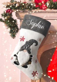 Personalised Christmas Deluxe Stocking, Knome, gonk