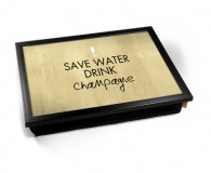 Save water drink champagne Laptray
