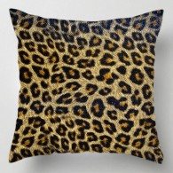 Leopard fur print cushion