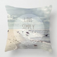 Live SImply inspirational quote cushion
