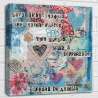 love and kindness quote canvas art