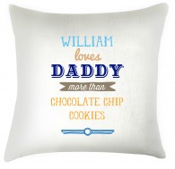 loves daddy fathers day cushion