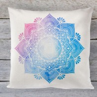 Mandala boho Ombre linen cushion