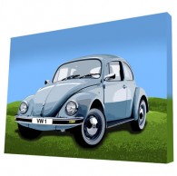 Beetle car canvas art
