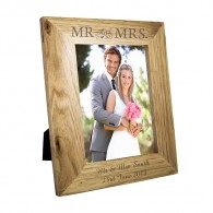 Personalised Mr & Mrs wooden frame