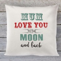 Mum love you to the moon linen cushion