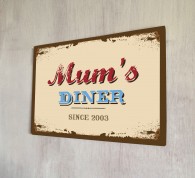 Personalised Mum's Diner Sign
