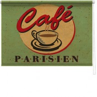 Cafe Parisan printed blind martin wiscombe