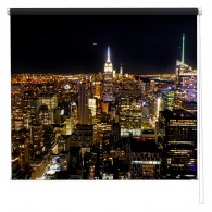 New York skyline view from the Rockafella printed blind