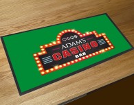 Personalised Home Casino green bar runner mat