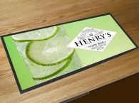 Personalised Gin Glass Bar runner bar mat