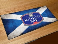 Personalised Scottish flag bar runner mat