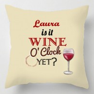 Personalised Wine O'clock cushion