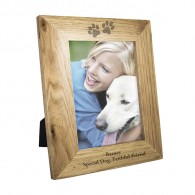 Personalised 5x7 Paw Prints Wooden Frame