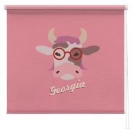 Personalised Pink Farmyard Cow blind