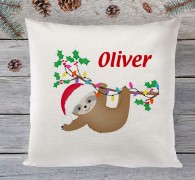 Christmas Sloth cushion