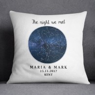 Custom Star Map Cushion, Night Sky, Star Map, Wedding Gift, Valentines, Anniversary Gift, Personalised Birthday Cushion