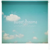 'Sweet dreams' quote printed blind