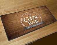 Gin Bar runner circle bar mat
