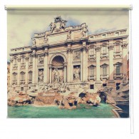 Trevi Fountain Rome printed blind