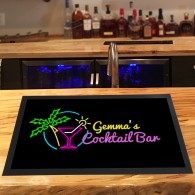Personalised Tropical palm tree Cocktail bar runner