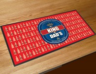 King of Dads beer label bar runner
