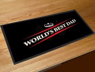 Worlds best Dad beer label bar runner