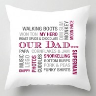 personalised words cushion
