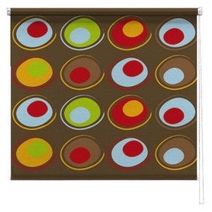 Abstract circles printed roller blind