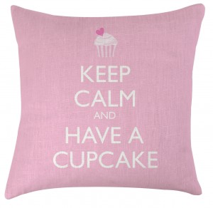 Keep calm and have a cupcake cushion