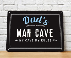 Dad's Man Cave wall metal sign