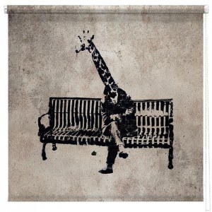 Banksy Giraffe printed blind