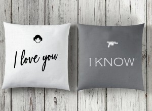 I love you, I know, Star wars inspired valentine cushion