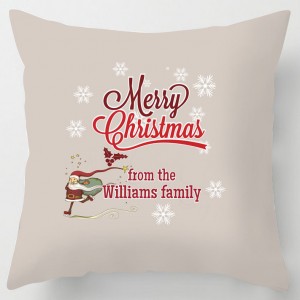 Merry Christmas personalised cushion