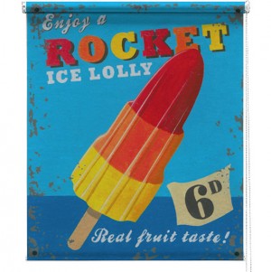 Rocket ice lolly printed blind martin wiscombe