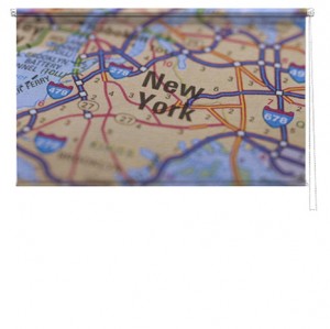 New York map printed blind