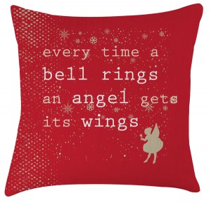 Christmas Angel quote cushion