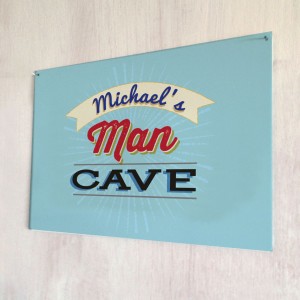 Personalised Man Cave metal sign