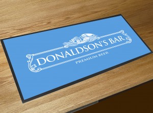 Personalised white label bar runner mat