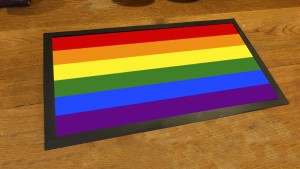 Rainbow flag pub bar runner